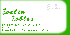 evelin koblos business card