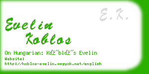 evelin koblos business card